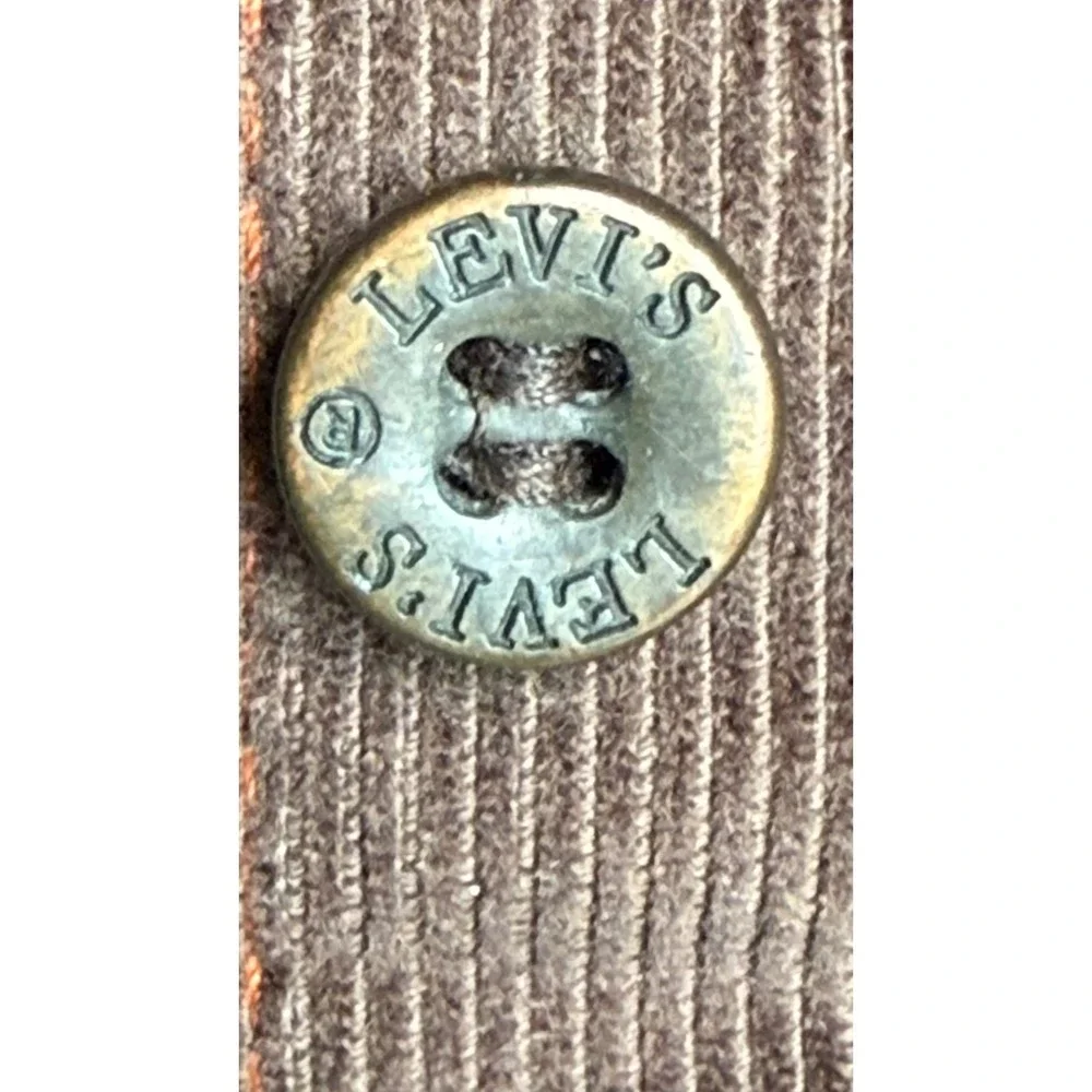 Vintage Levis Panatela Tops Brown Corduroy Shirt Jacket Orange Tab 70s Mens L - Picture 9 of 16